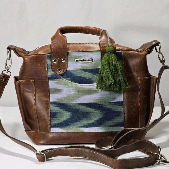 Handbags - Mini Aria Convertible Day Bag Shoulder Or Backpack Brown Leather And Canvas